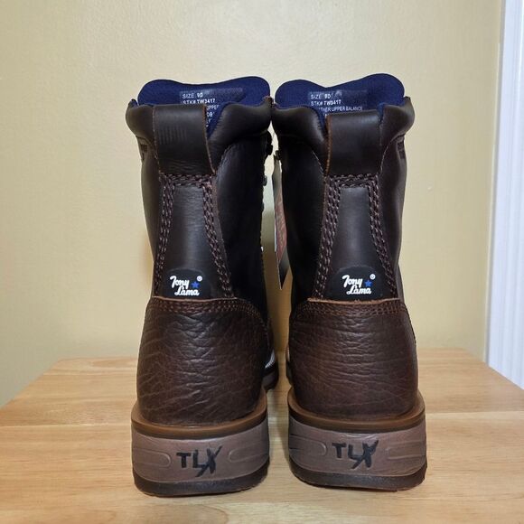 Tony Lama Greasewood Composite Toe Waterproof Work Boots Brown TW3417 Men's 9 - Picture 5 of 7
